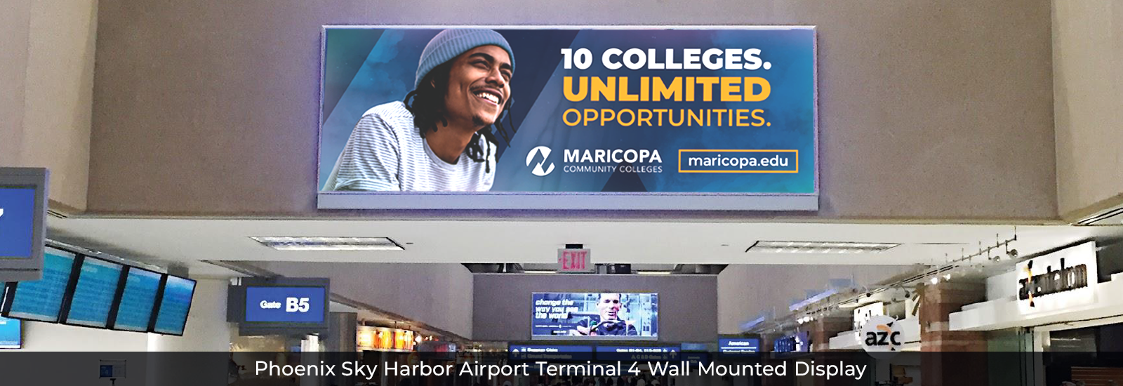 Phoenix Sky Harbor Airport Terminal 4 Wall Mounted Display
